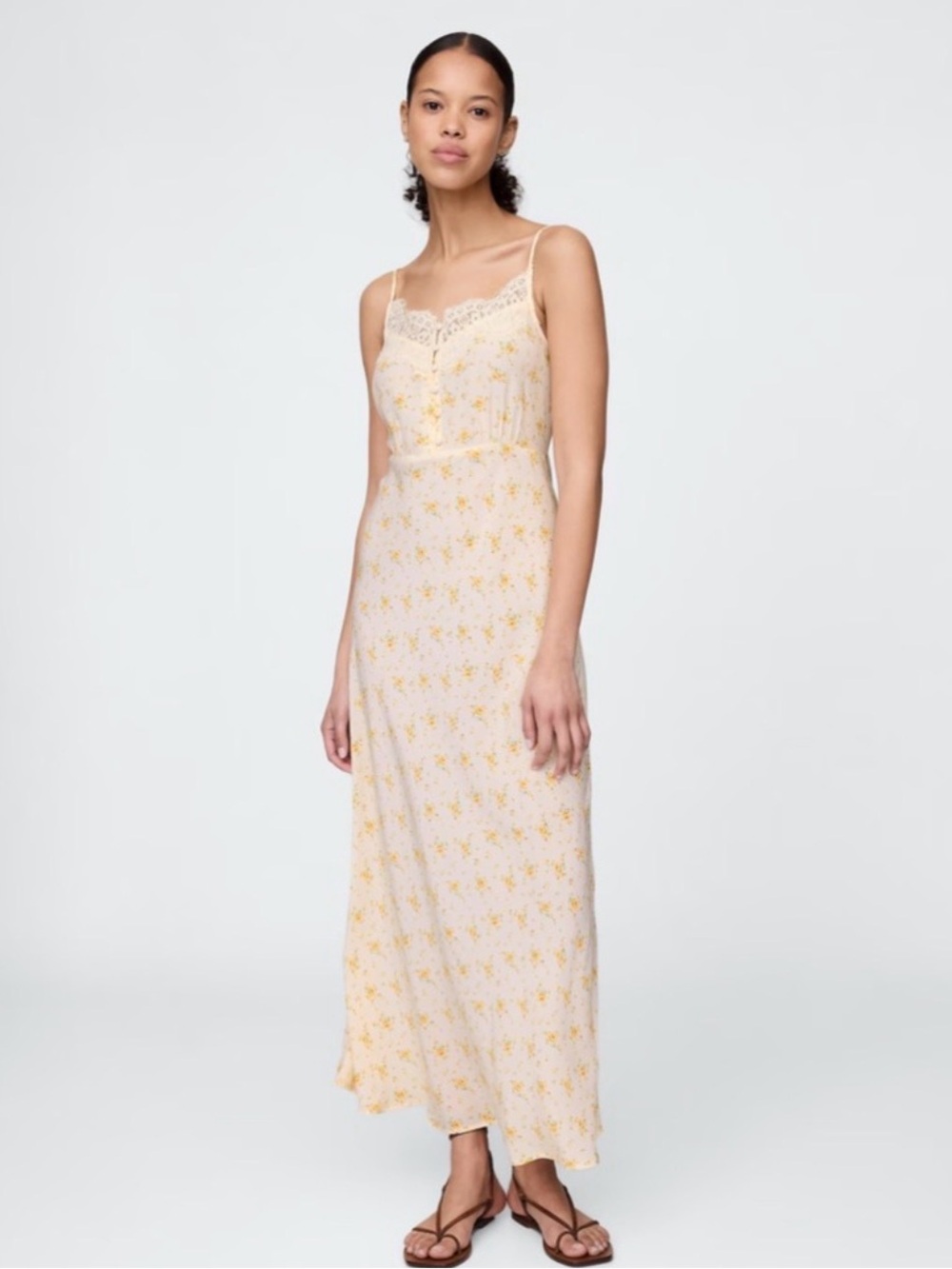 NWT Gap Maxi Lace Trim Dress
